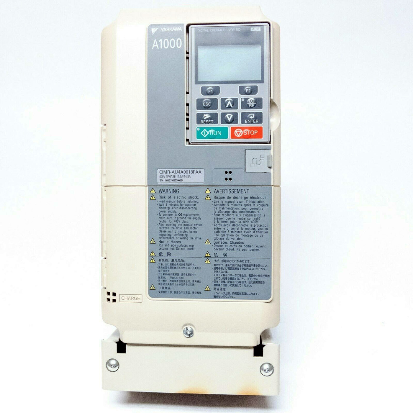 Yaskawa CIMR-AU4A0018FAA AC Motor Drive 01