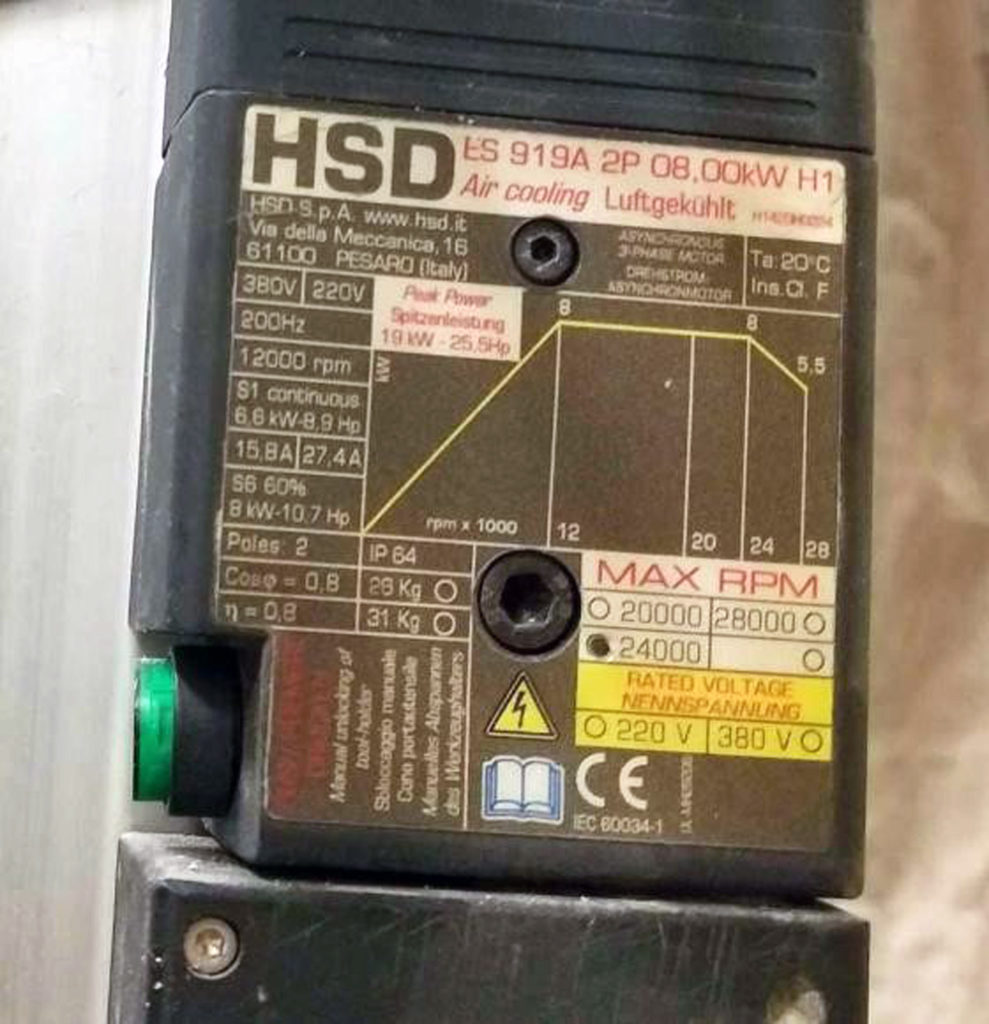 Motionmaster 5 Axis CNC Router E618 Spindle - Info