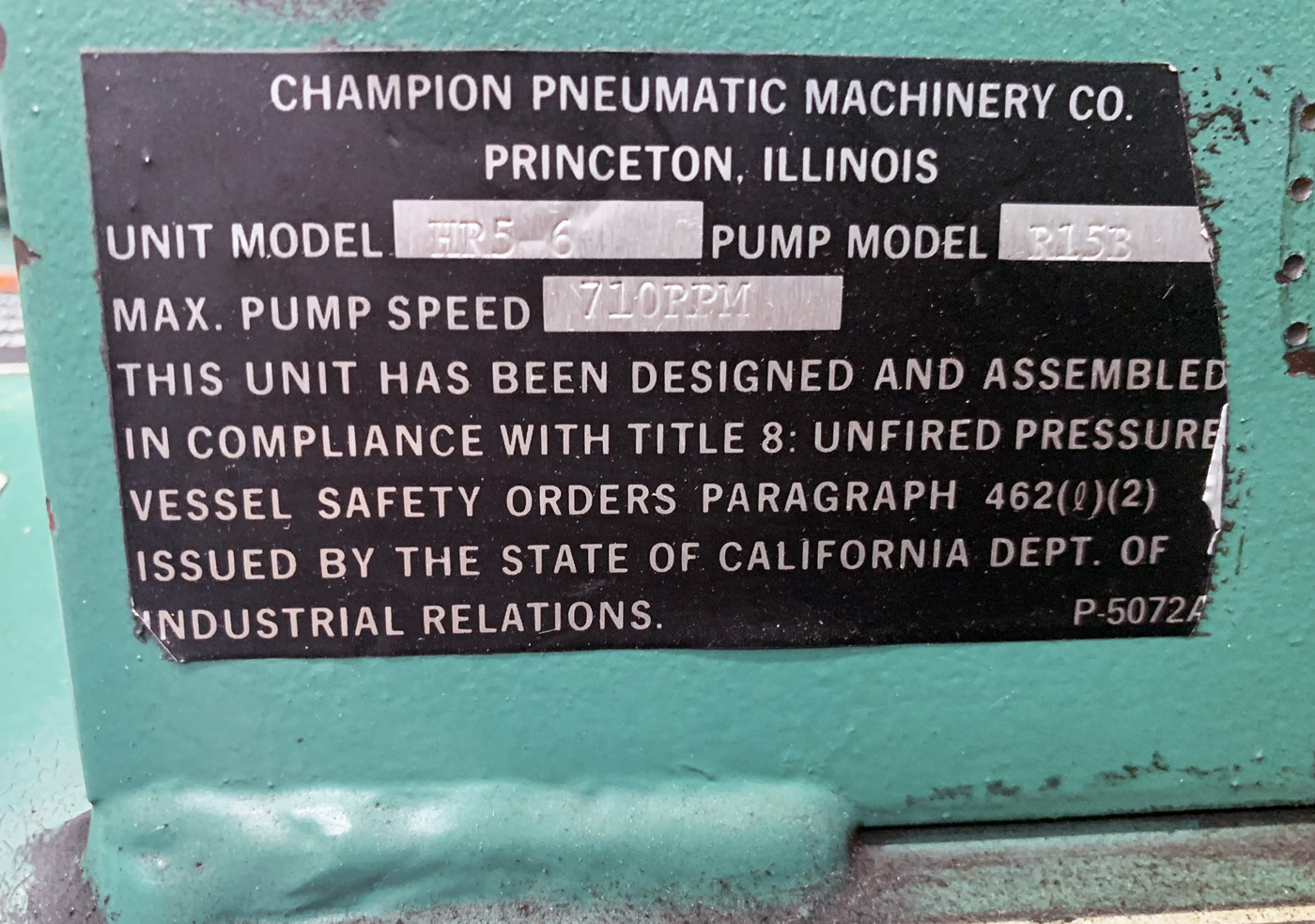 Champion Pnuematic Machinery Air Compressor 3
