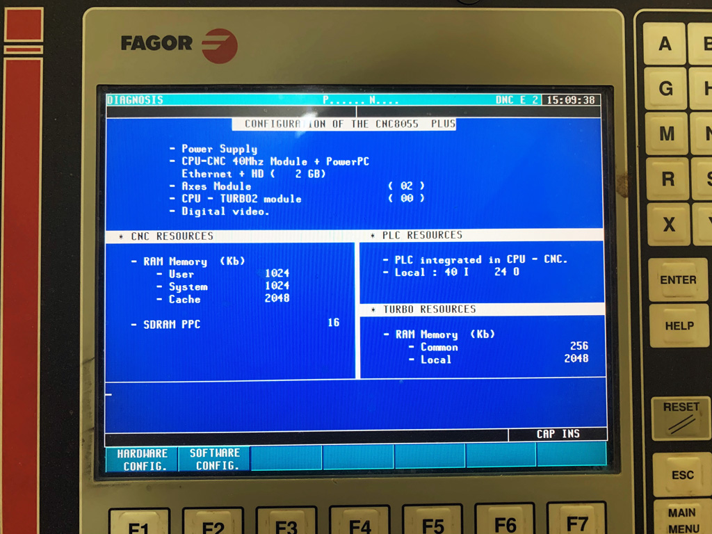 Motionmaster 5 Axis CNC Router E649 Configuration Screen