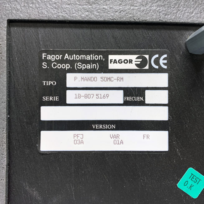 83540041 Fagor 8040_55 MC Operator Panel 1