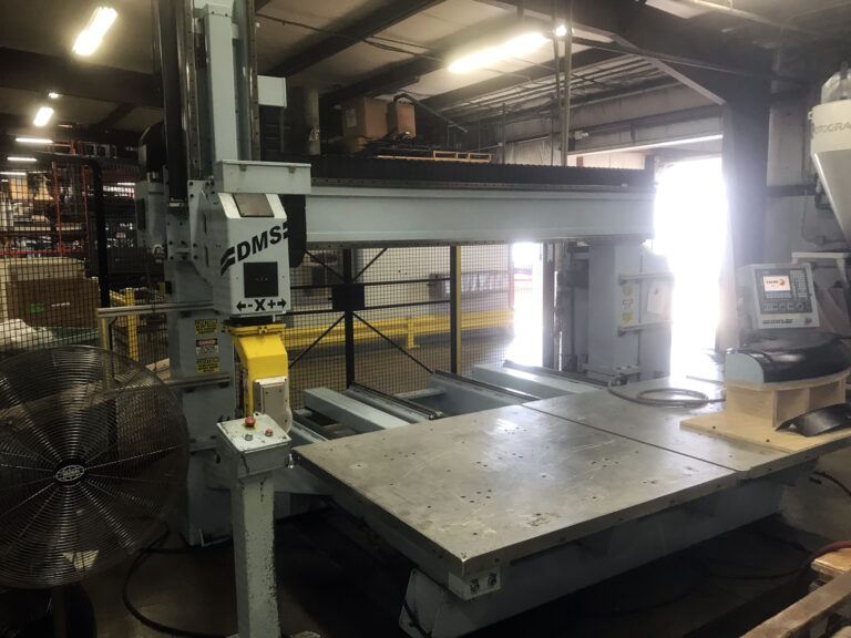 DMS dual 5 ft. x 5 ft. moving table CNC router