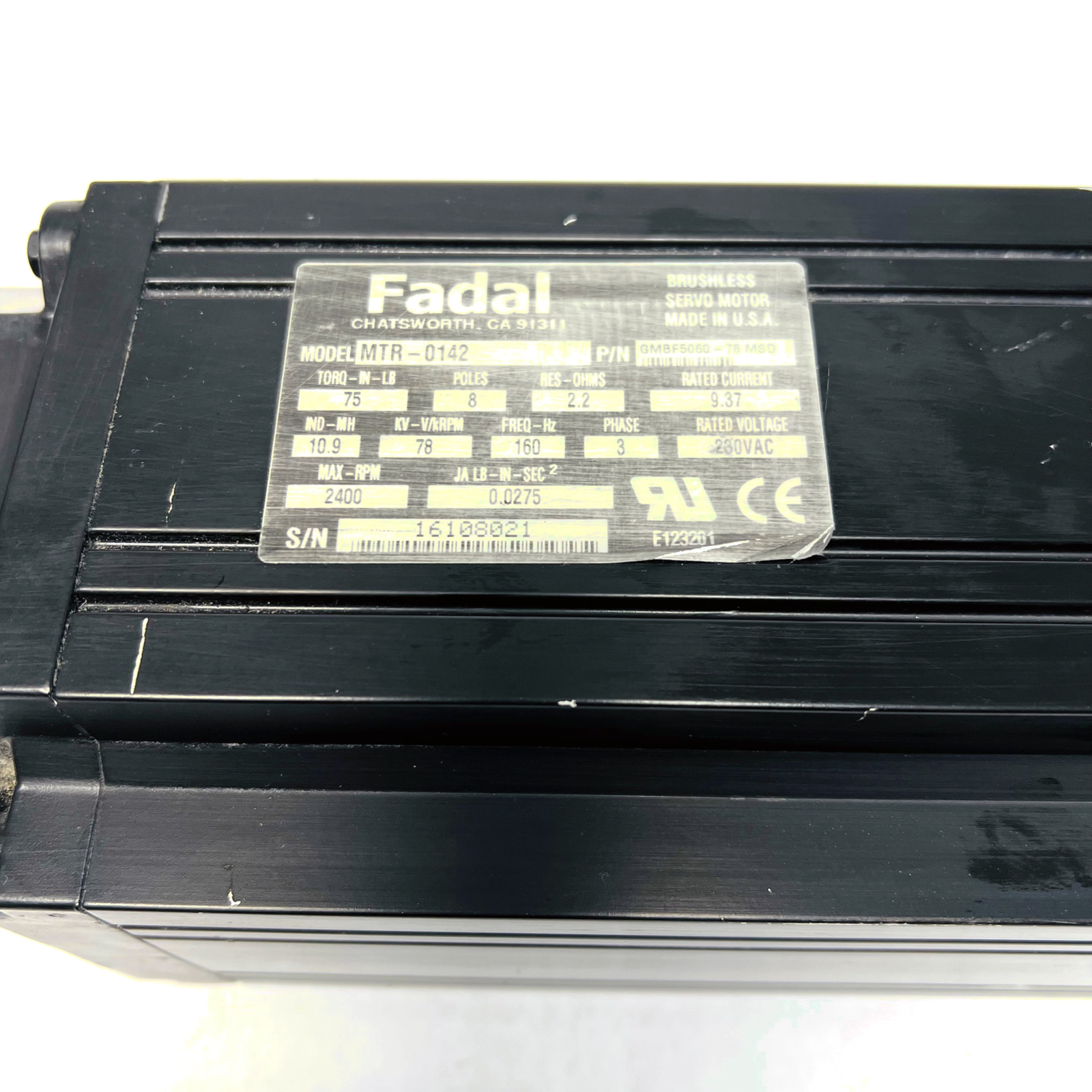 GMBF5060-78-MS Fadal Servo Motor (Used) - Image 4
