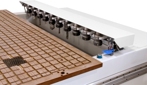 Tool change rack on cnc router