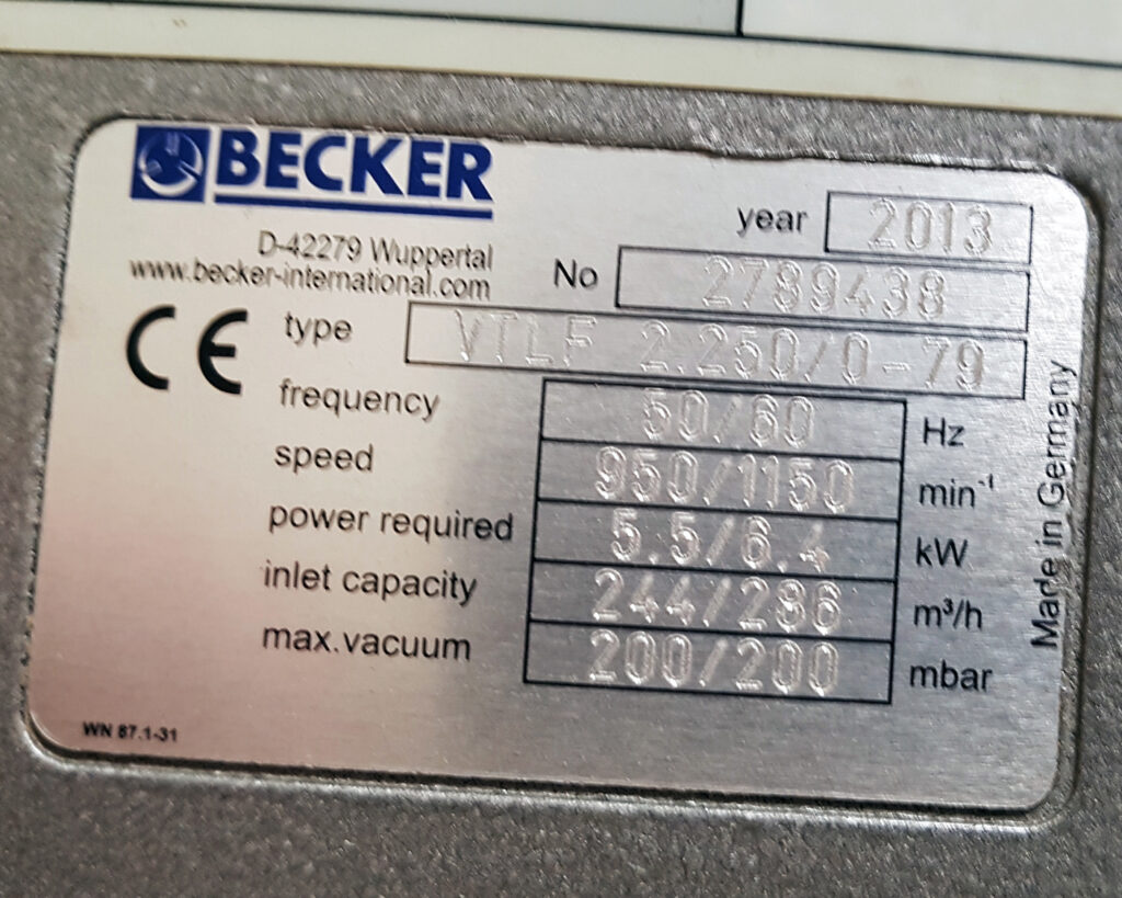 Becker vacuum pump