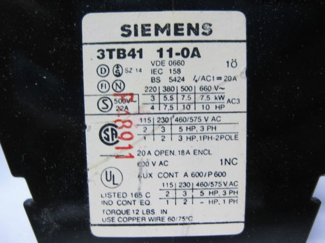 Assortment of Siemens Contactors 322536928821 7