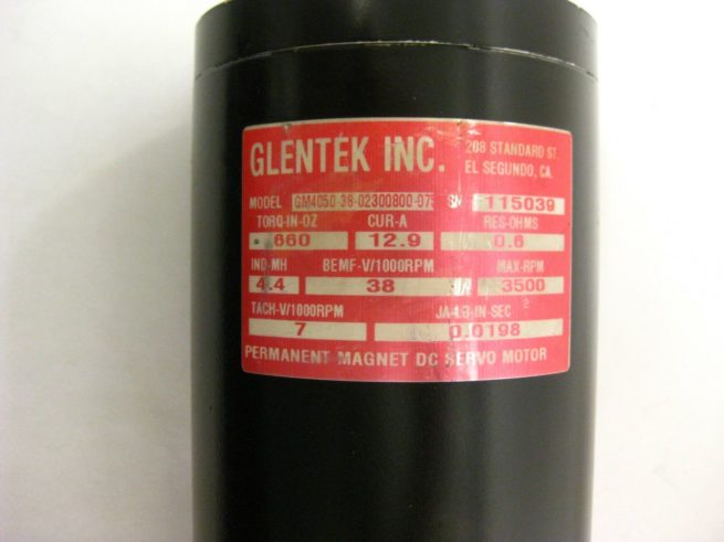 Glentek GM4050 38 02300800 075 Servo Motor 323233927254 5